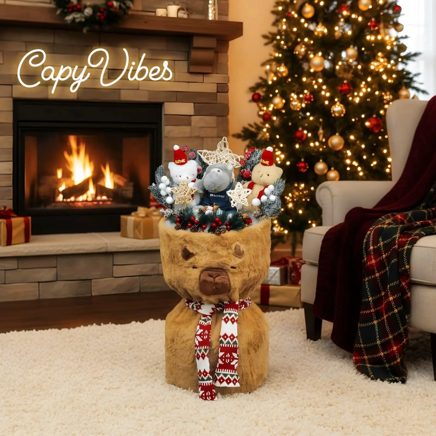 🌸 Плюшени Капибара Букет 💝