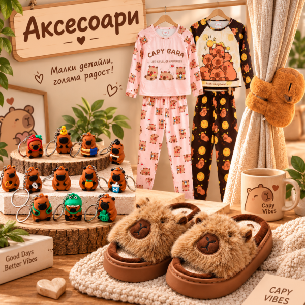 Капибара аксесоари и за малки и големи